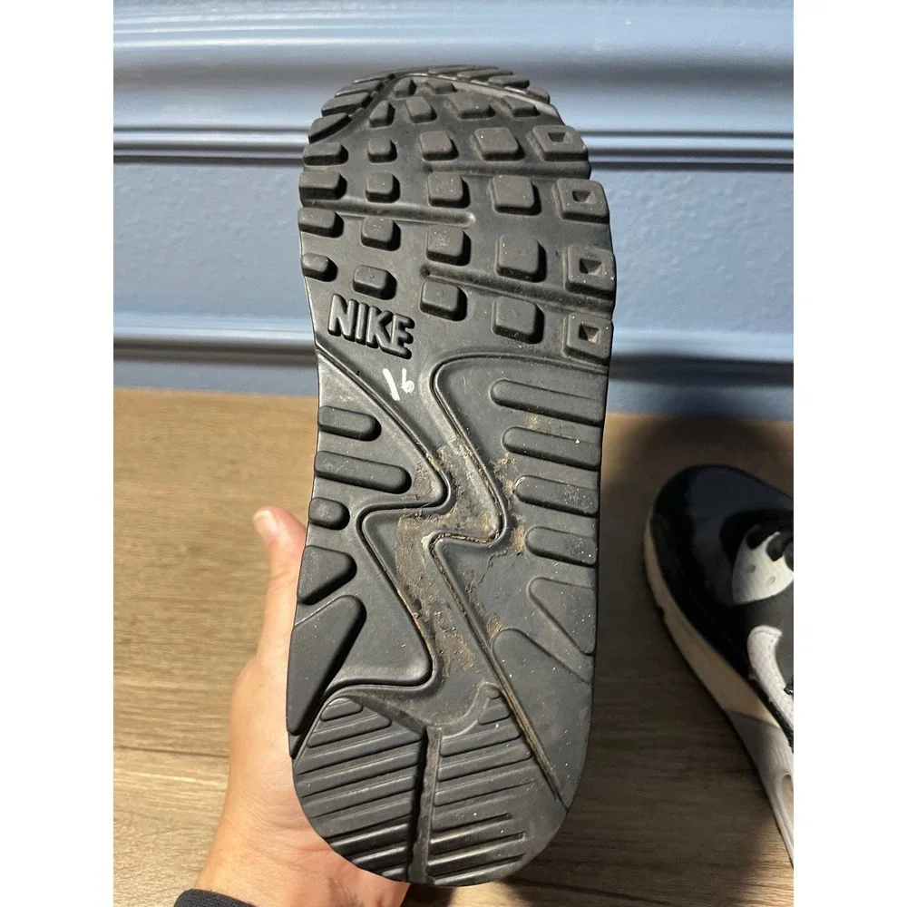 Nike Air Max 90 Kids Shoes Black Gray Youth‎ Size 3.5Y Casual Sneakers